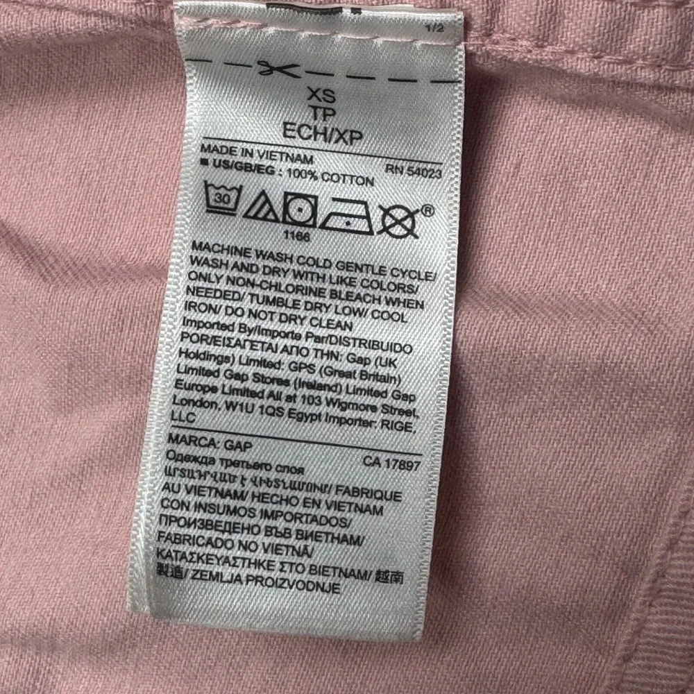 GAP Utility Jacket Lightweight Drawstring Waist Pink‎ Coat Women's XS